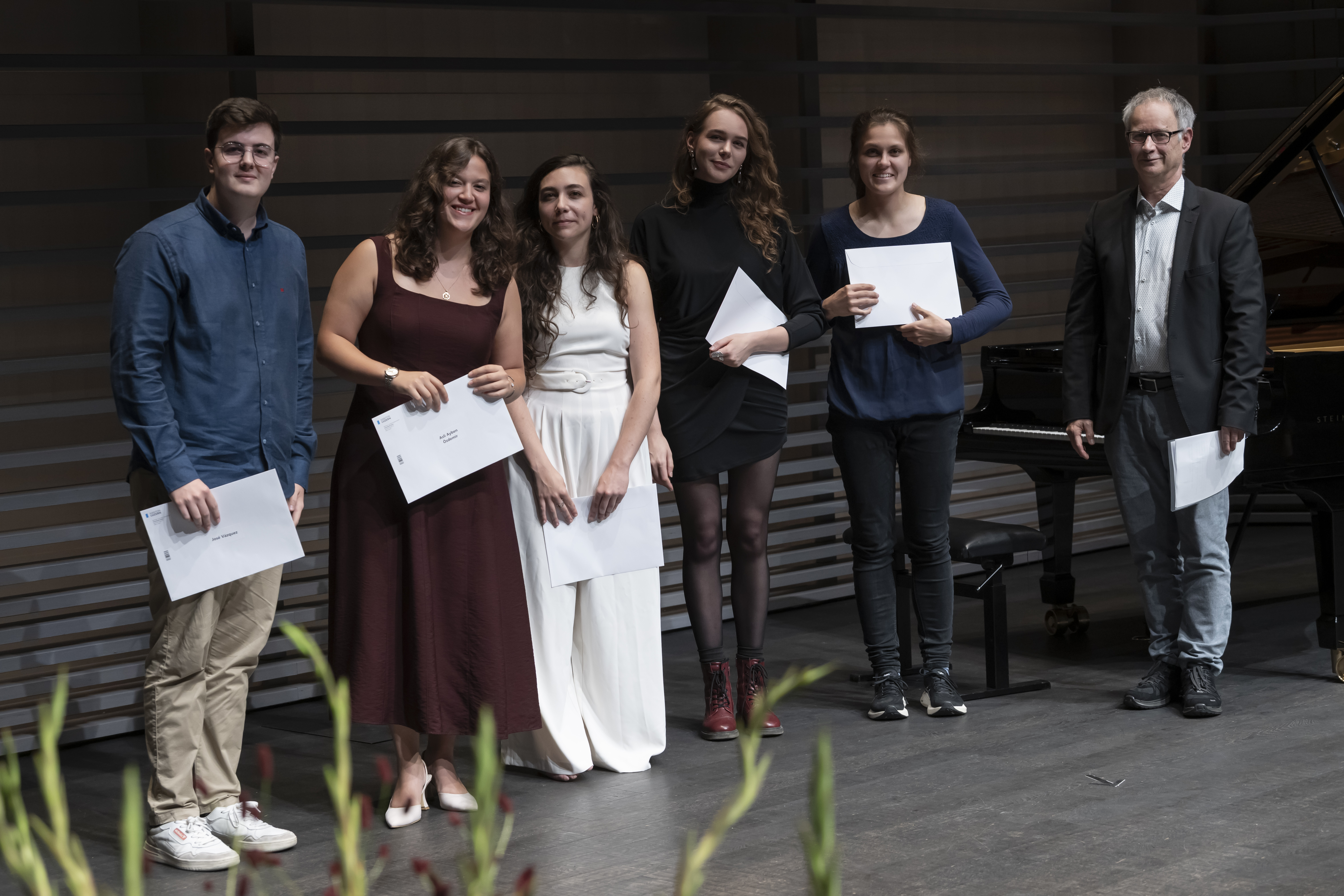 Preisträgerinnen und Preisträger ST.ART – Nachwuchsförderpreis Kultur – MUSIK 2025 mit Pius Strassmann / Foto: Priska Ketterer